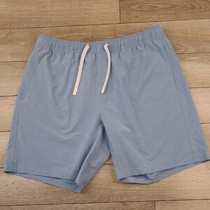 BAMBOO AVE‎ Solid Light Blue Sz Large Mens Athletic Performance Workout Shorts